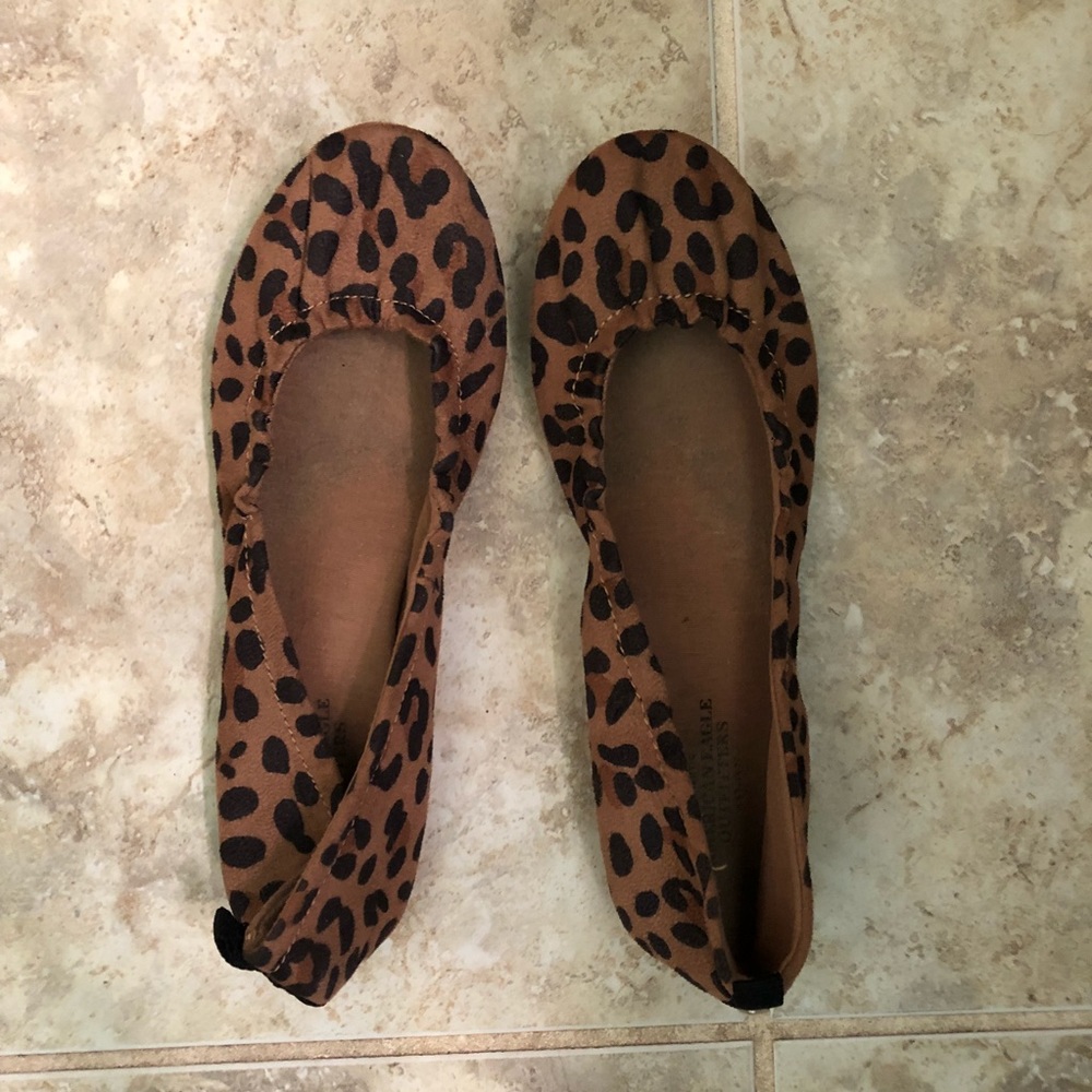 American Eagle Leopard Print Ballet Flats
